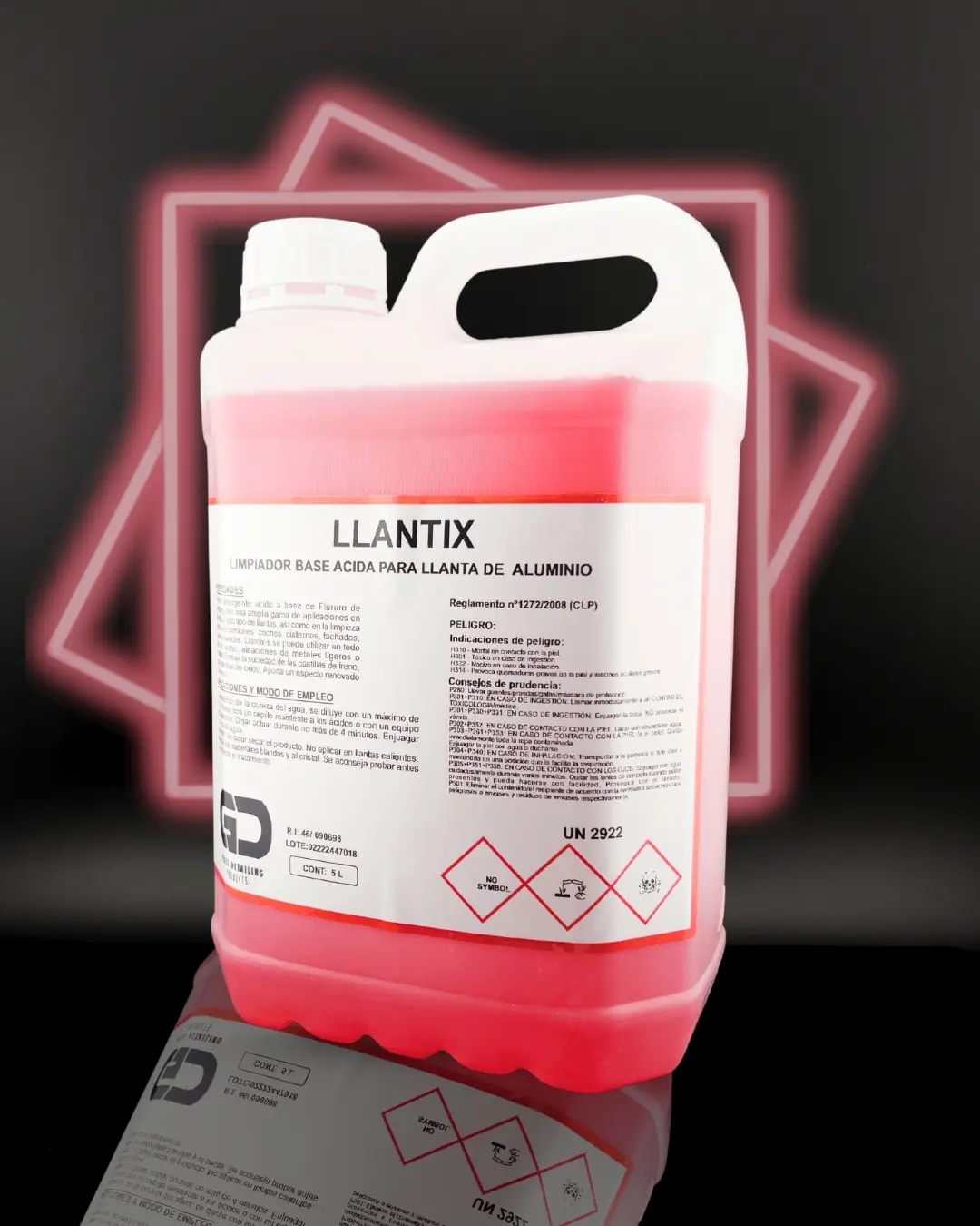 limpiador de llantas en botella de 5 litros