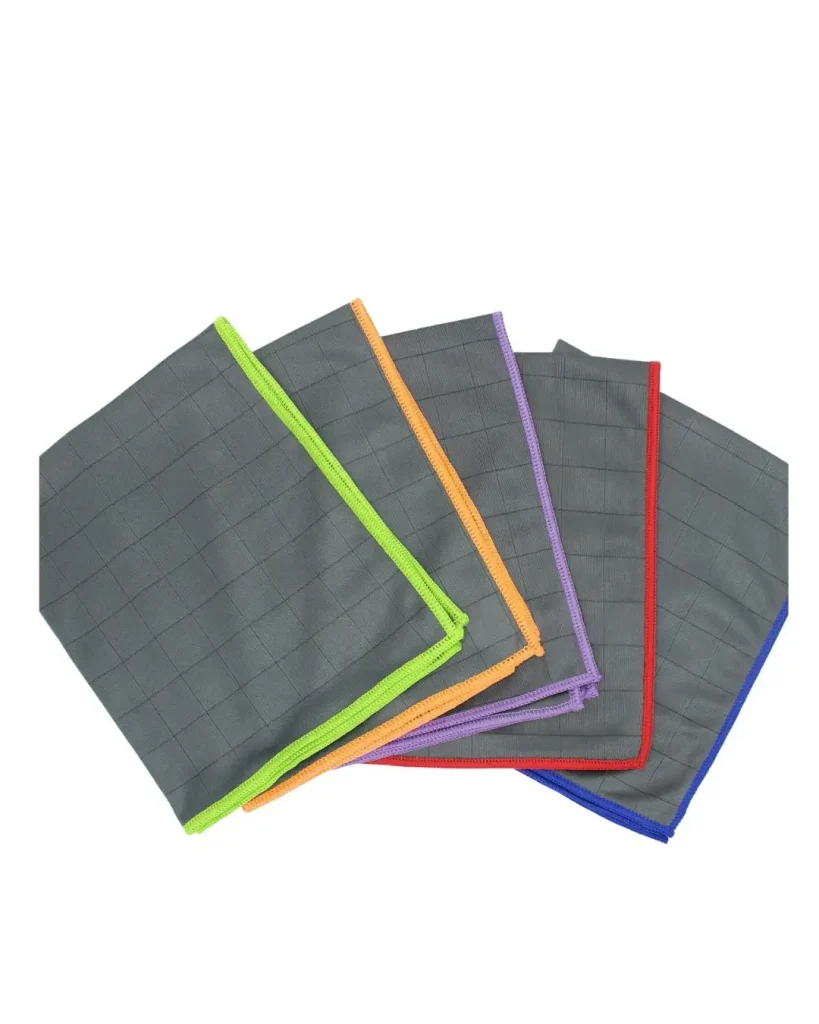 pack de cinco bayetas para limpiar cristales