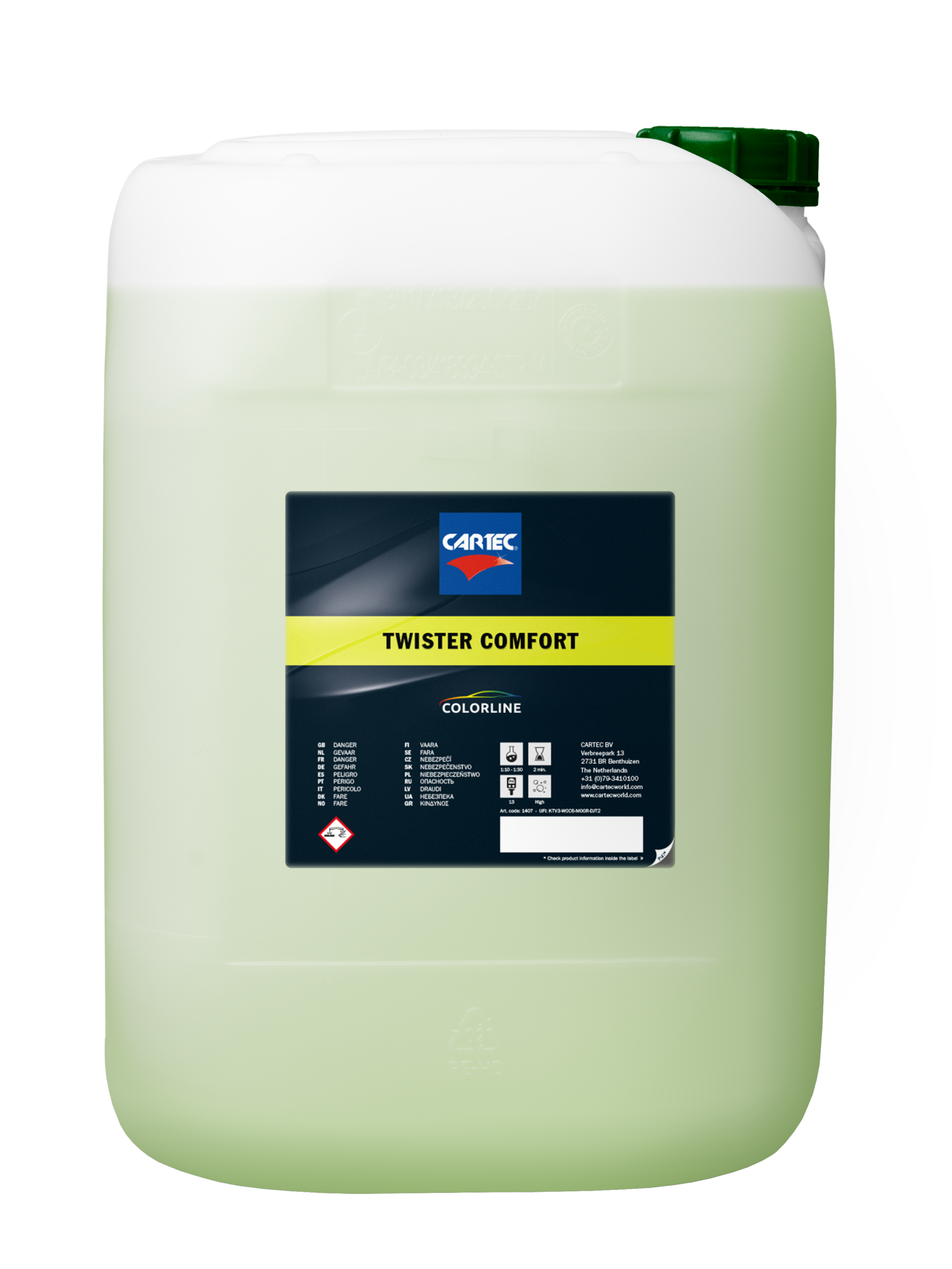 limpiador interior para coche Cartec Twister Comfort 20 litros